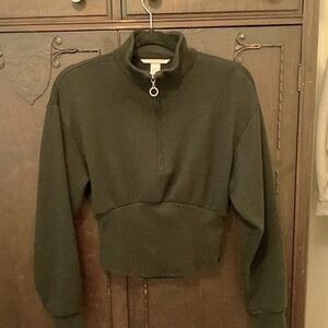 Victorias Secret Corset half zip mock neck pullover